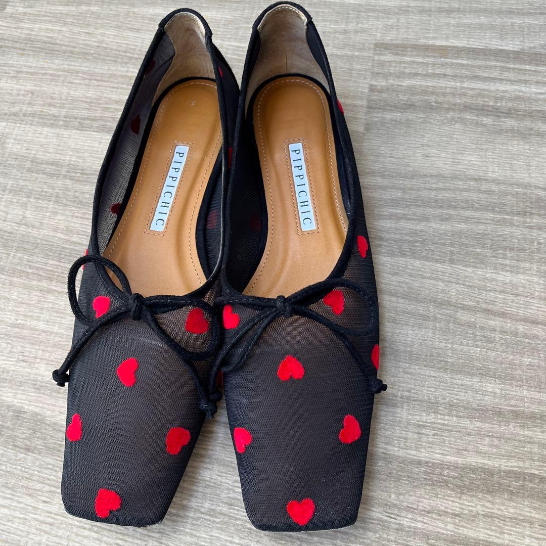 ピッピシック¨̮⃝ ハート柄バレエシューズ¨̮⃝