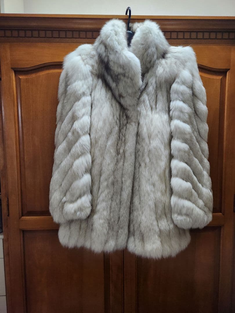 【ちゃむち】毛皮　コート　フォックス　ブルーフォックス　EMBA 　美品