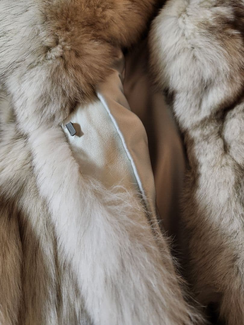 【ちゃむち】毛皮　コート　フォックス　ブルーフォックス　EMBA 　美品