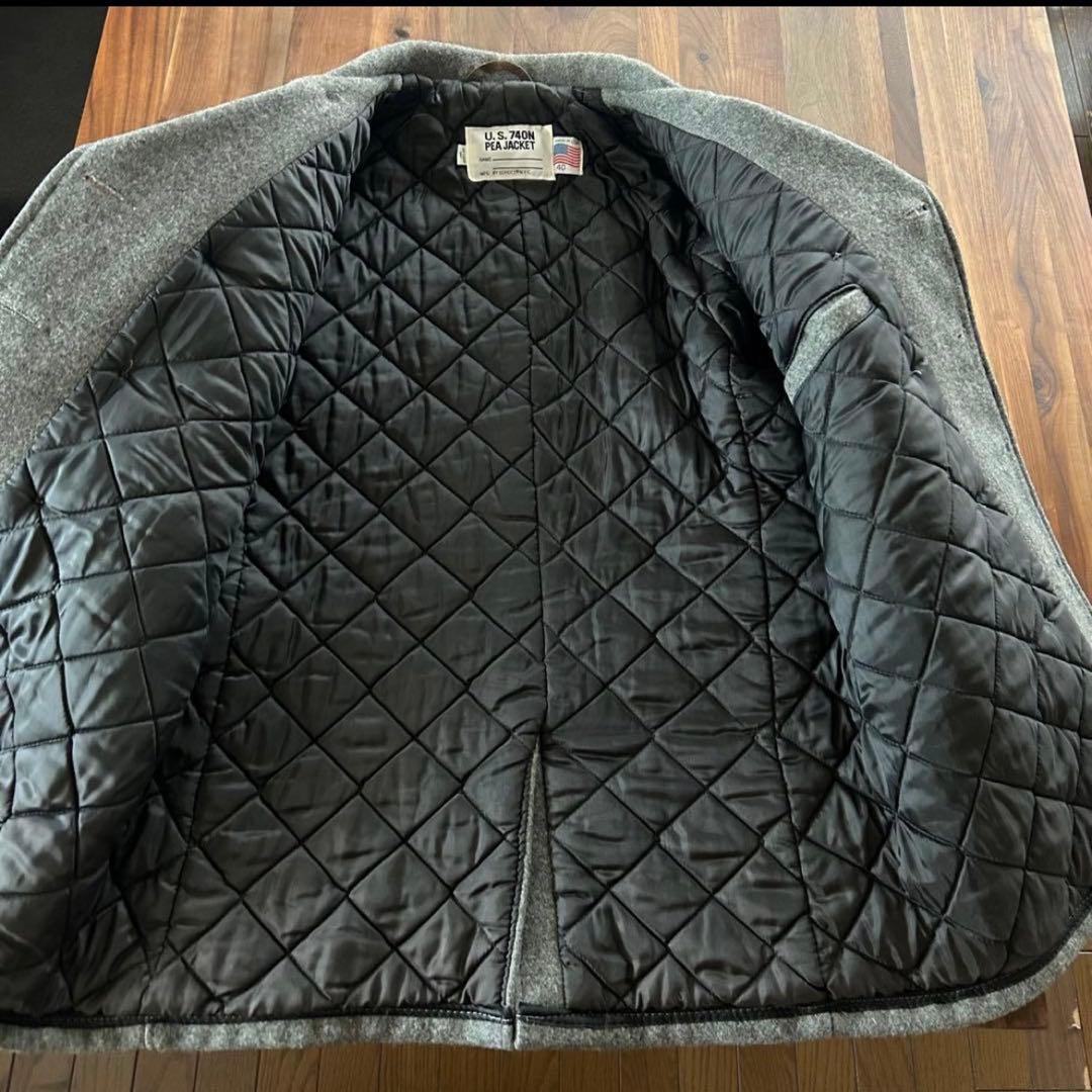 【美品⭐️】schott ピーコート usa製　グレー　40