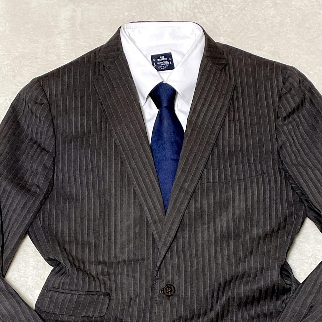 aab　スーツ　セットアップ　レダ　オーダーメイド　 グレー　ヘリンボー紫