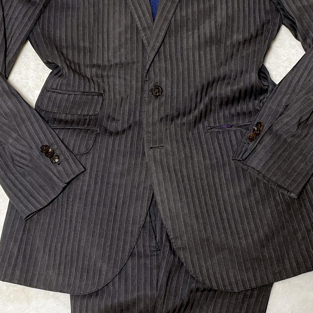 aab　スーツ　セットアップ　レダ　オーダーメイド　 グレー　ヘリンボー紫