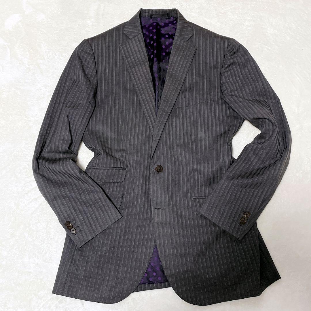 aab　スーツ　セットアップ　レダ　オーダーメイド　 グレー　ヘリンボー紫