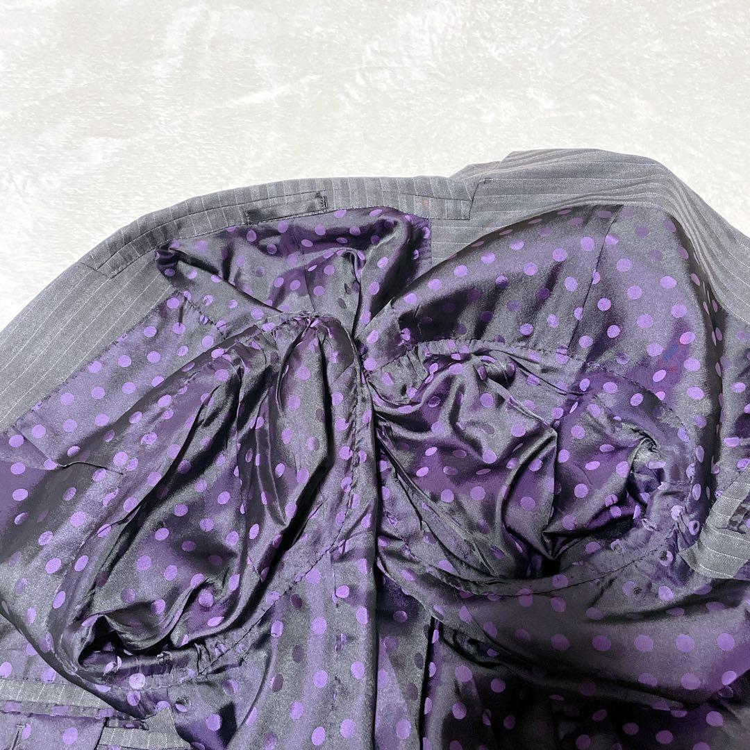 aab　スーツ　セットアップ　レダ　オーダーメイド　 グレー　ヘリンボー紫