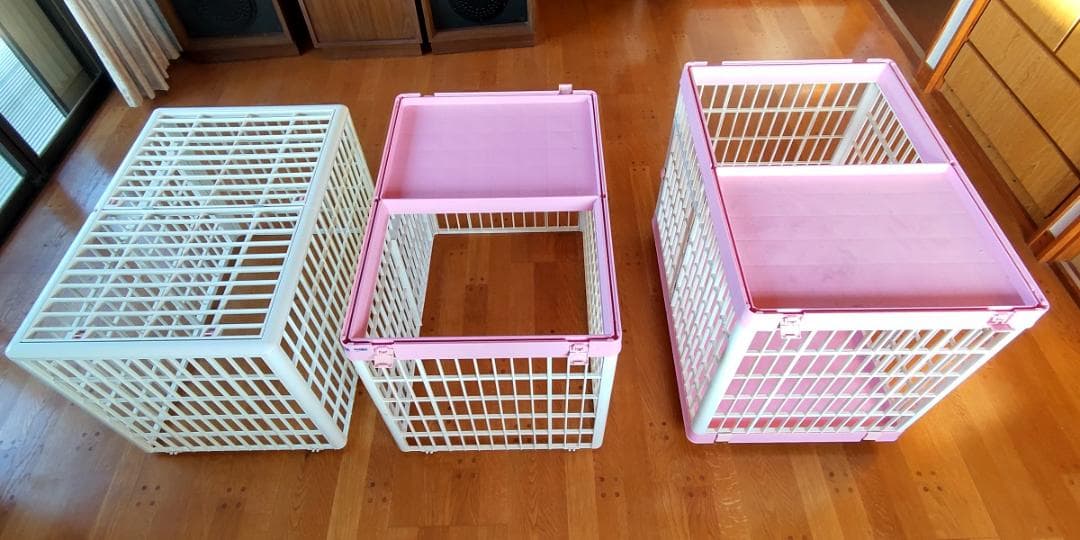 アイリスオーヤマ プラケージ ピンク 3段タイプ 　猫 ケージ キャットゲージ