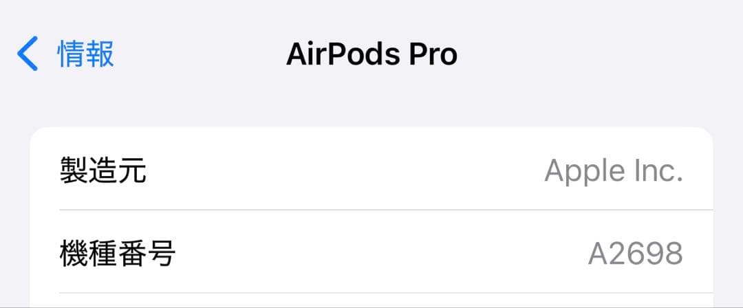 AirPods Pro 第2世代 本体 ホワイト イヤホン