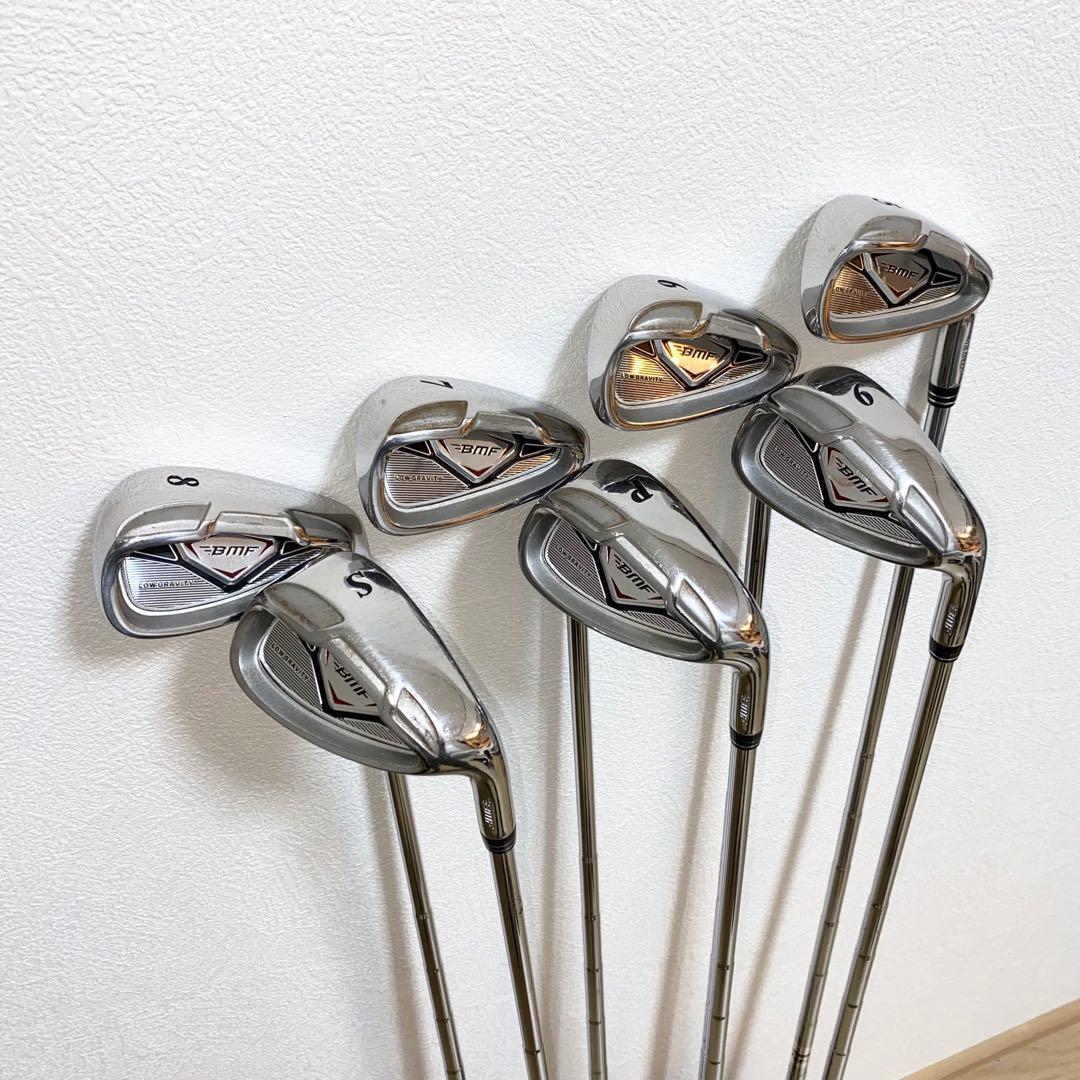 送料込☆BMFゴルフクラブフルセット☆初心者向け キャディバッグ付Sフレックス