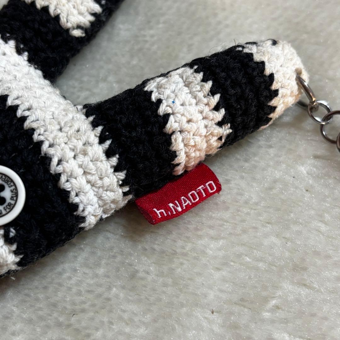 へ*可様 【Y2K】h.naoto 編みぐるみストライプウサギ　バッグチャーム