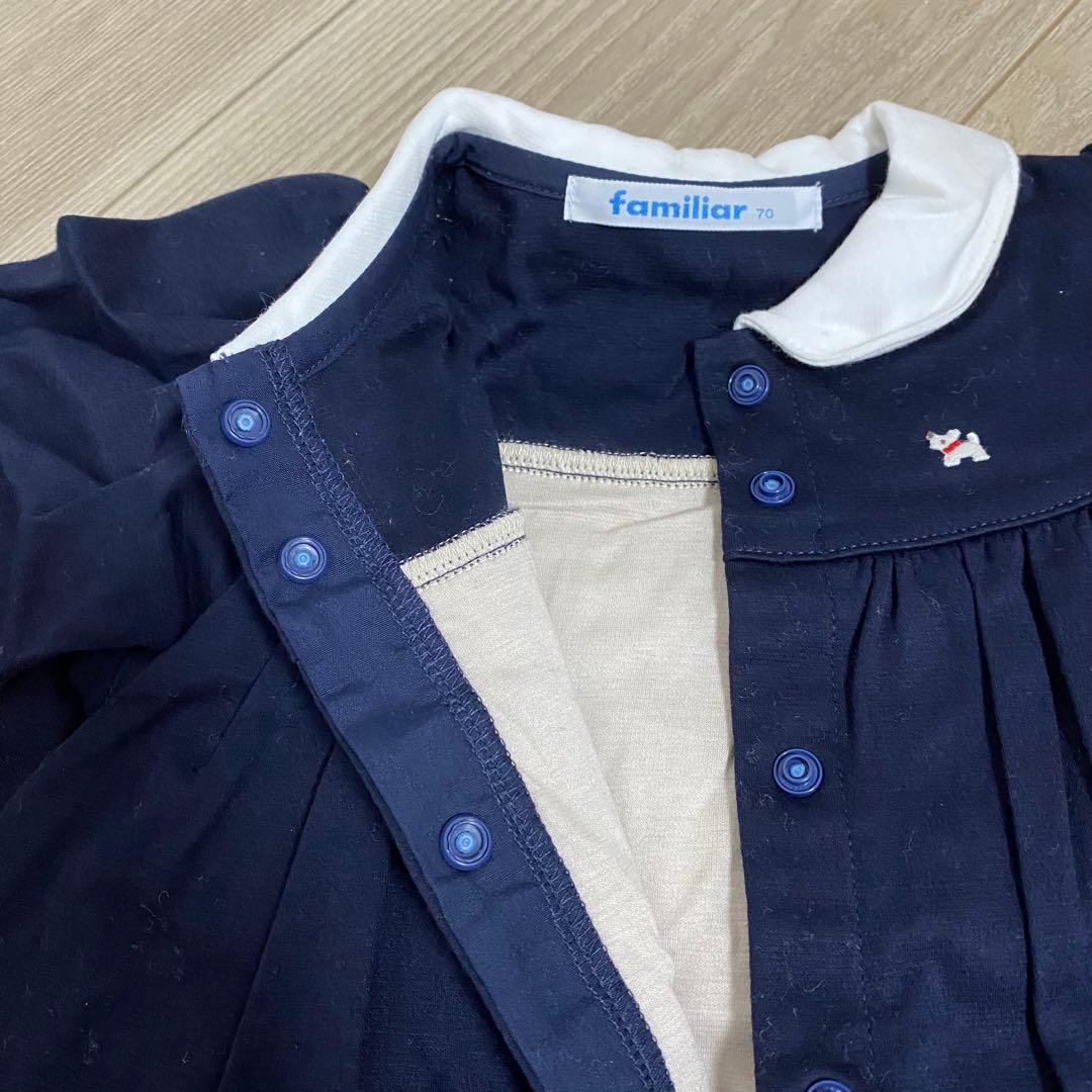 familiar ファミリア ベビーカバーオール 襟付きフォーマル 70