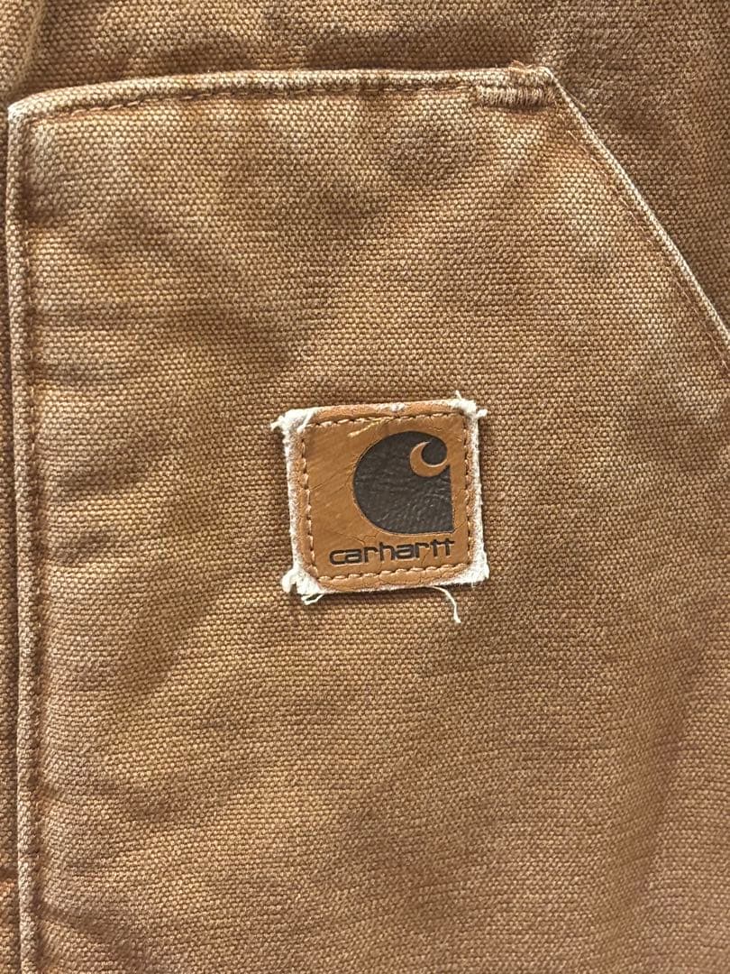 Carhartt ブラウン ダックベスト　キルティング中綿M相当