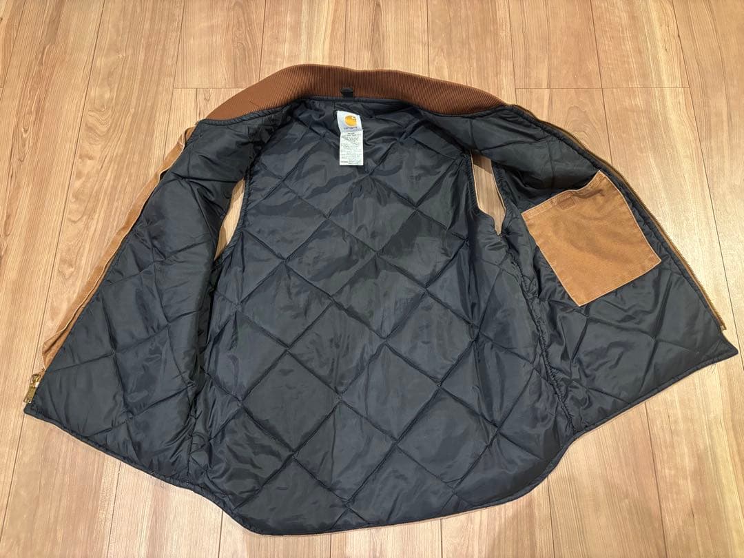 Carhartt ブラウン ダックベスト　キルティング中綿M相当