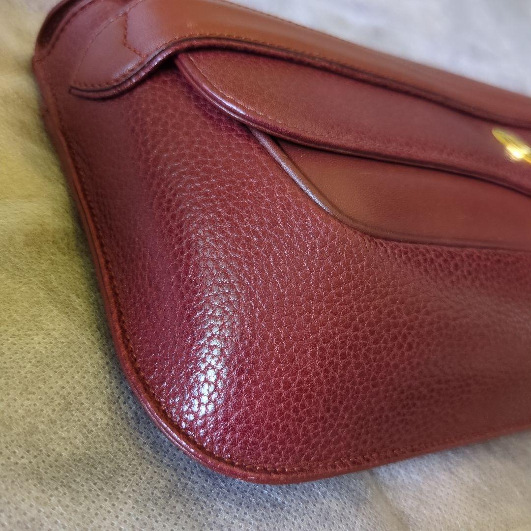 美品 Cartier カルティエ マスト クラッチバッグ バーガンディ