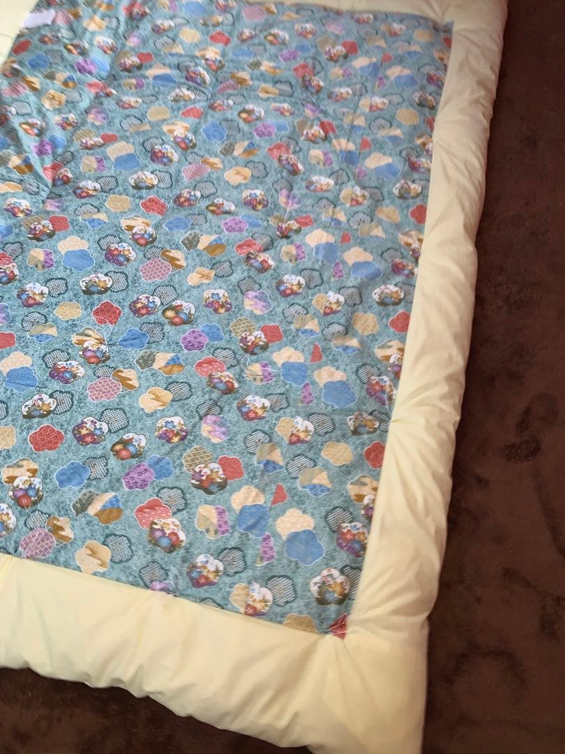 西川生地綿100%サテン手造り綿わた入りシングル掛布団155x200cmカバー付