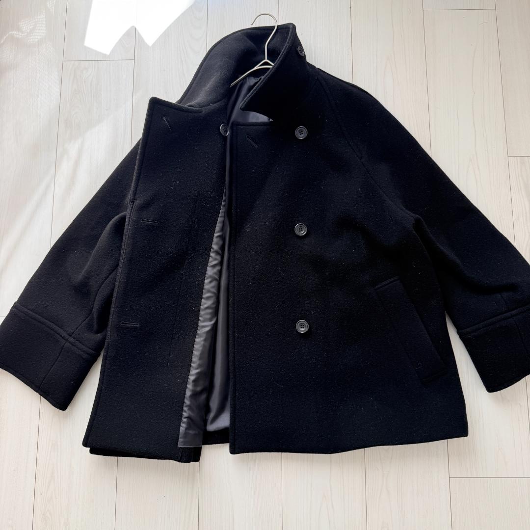 美品・完売品✨スピックアンドスパン　W/Nyモッサステンカラーショートコート