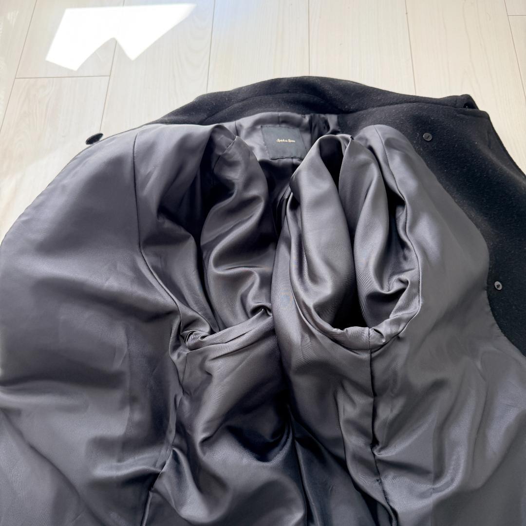 美品・完売品✨スピックアンドスパン　W/Nyモッサステンカラーショートコート