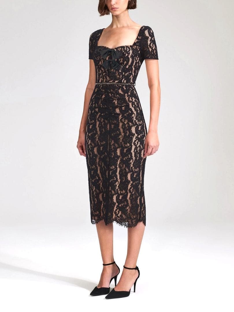 J*#様 セルフポートレイト ワンピース レース 黒 UK8 未使用 Cord