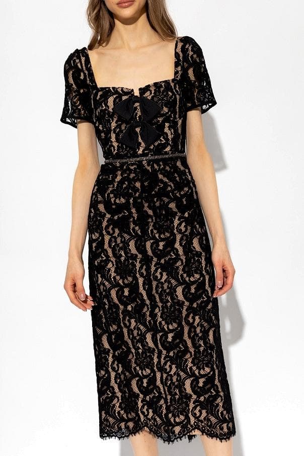 J*#様 セルフポートレイト ワンピース レース 黒 UK8 未使用 Cord