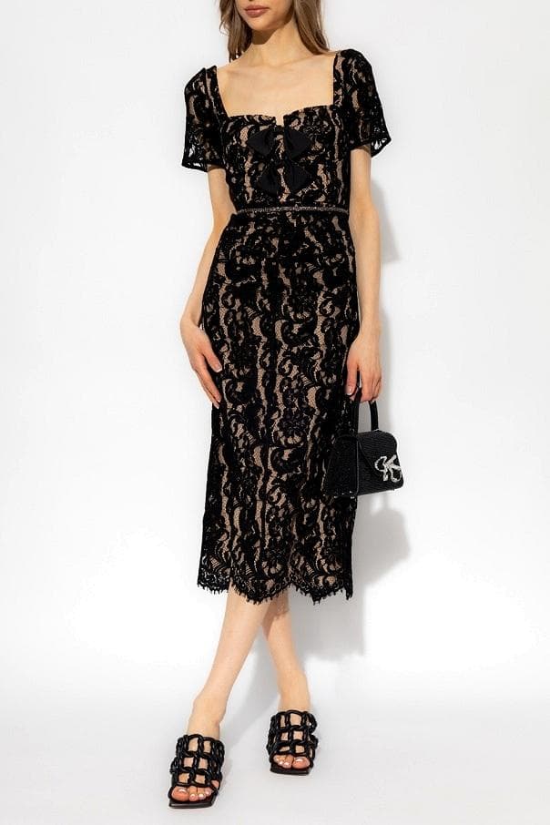 J*#様 セルフポートレイト ワンピース レース 黒 UK8 未使用 Cord