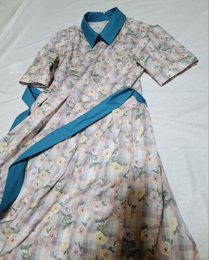 rimi様 リバティ生地使用 五分袖ワンピース