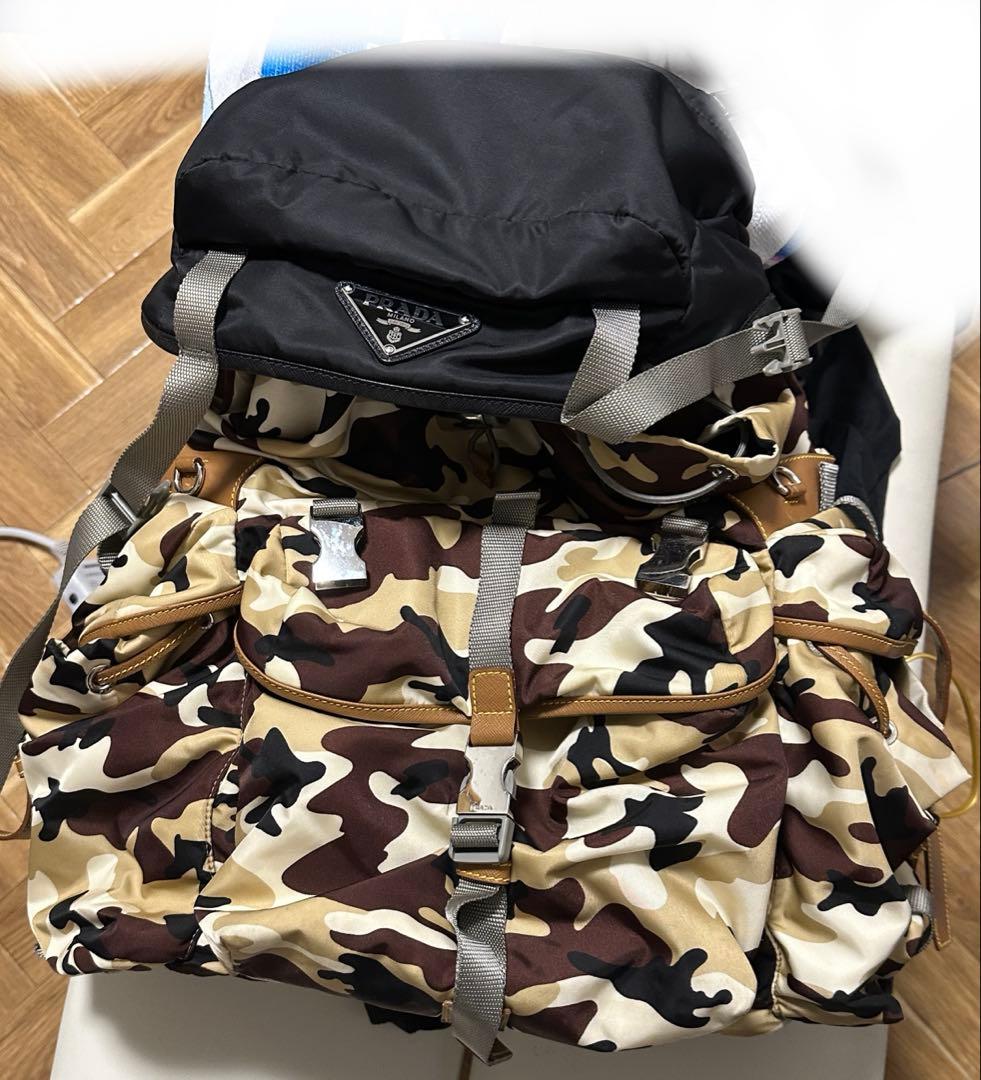 珍しいプラダ 2VZ073 テスート リュック・デイパック メンズ　カモフラ