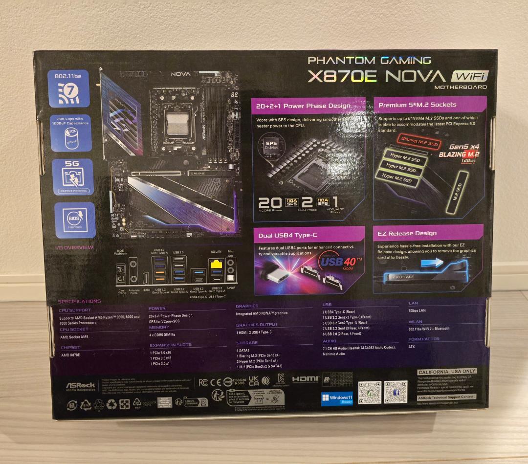 ASRock X870E Nova WiFi 新品