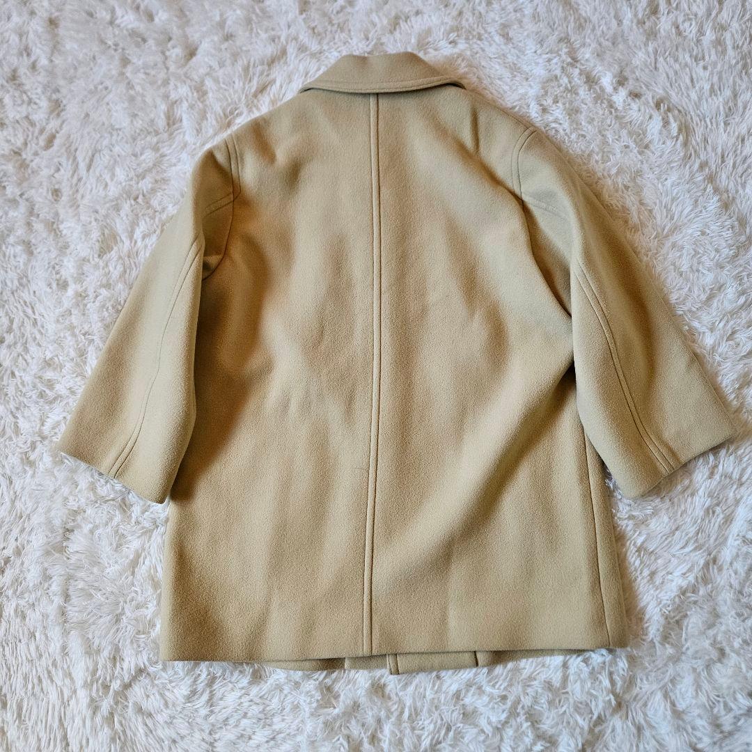 【AURALEE】美品 ライトメルトンハーフコート ウール100% サイズ2