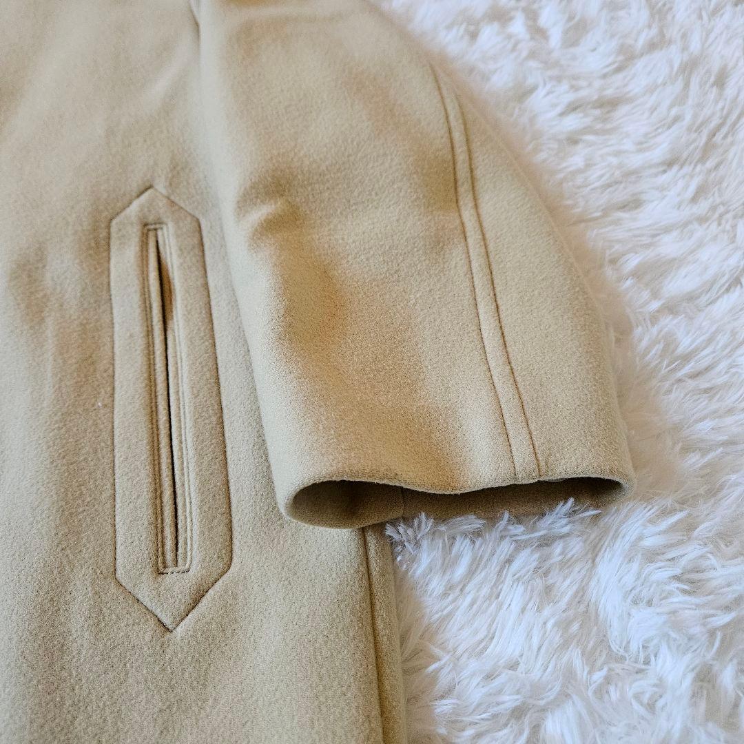 【AURALEE】美品 ライトメルトンハーフコート ウール100% サイズ2