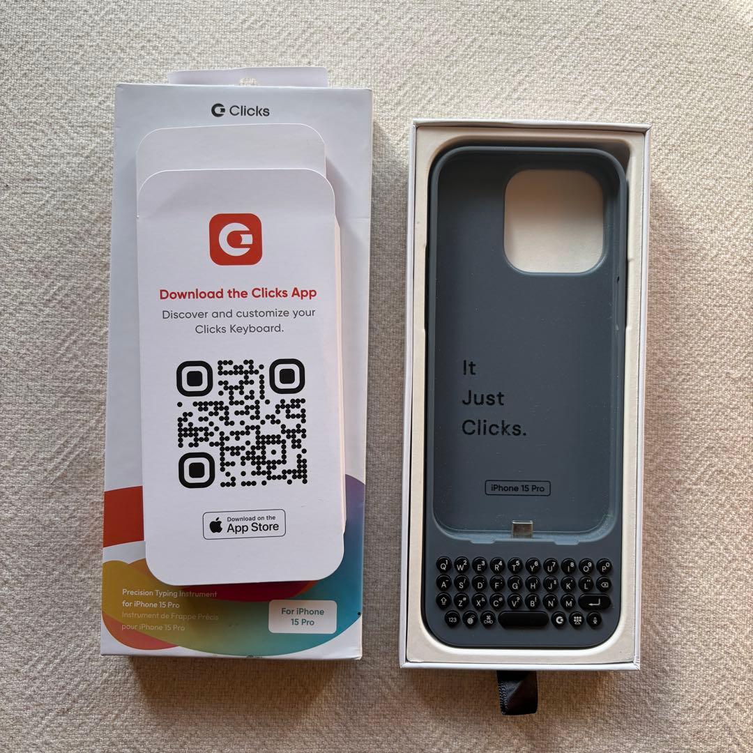 iPhoneアクセサリー Clicks Keyboard for iPhone 15 Pro