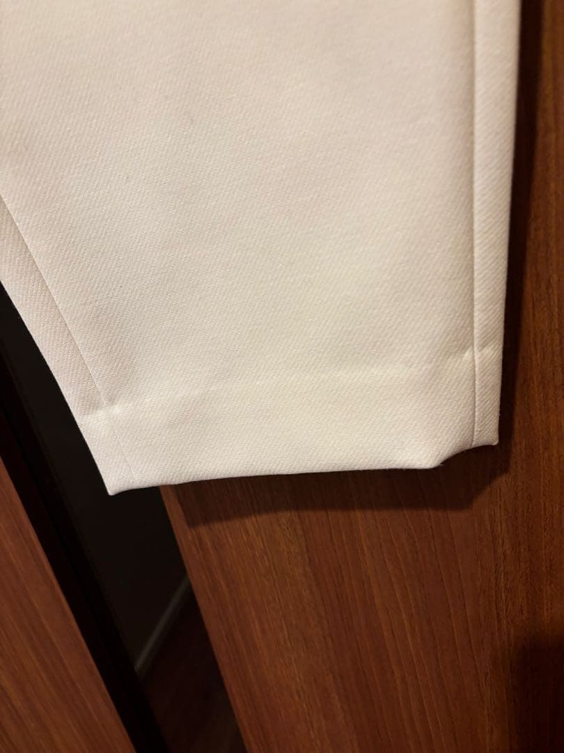 新品未使用　エンフォルド　エッグパンツ38　ホワイト