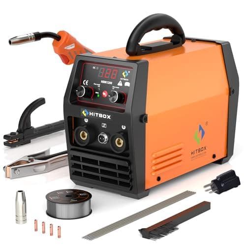 HITBOX 半自動溶接機 100V/200V兼用 120A ノンガス・アークp