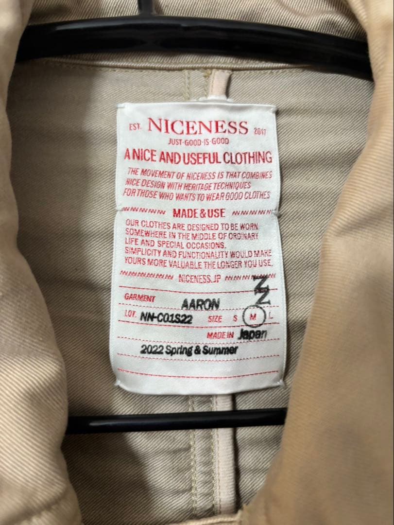(NICENESS）AARON Mサイズ