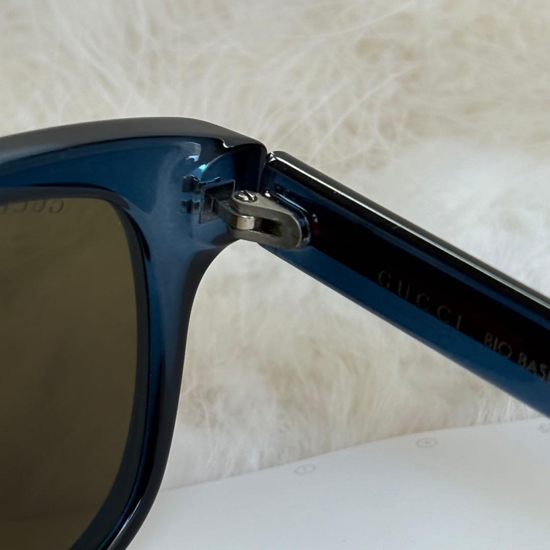 GUCCI サングラス シェリーライン 国内正規品 ブルーミラーレンズ