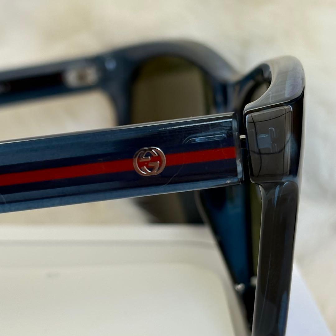 GUCCI サングラス シェリーライン 国内正規品 ブルーミラーレンズ