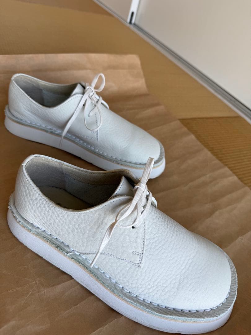 CAMPER ホワイトレザー ローファー