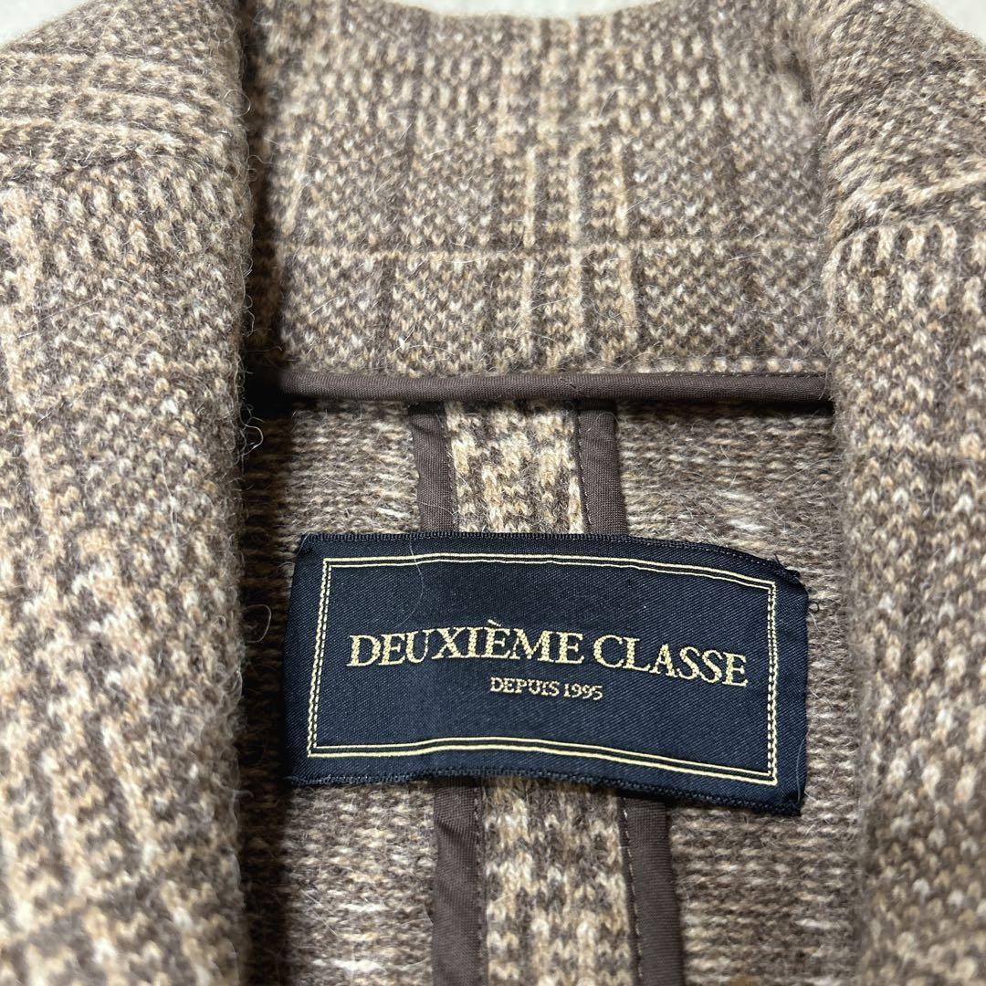 ドゥーズィエムクラス　テーラードジャケット ベルトエルボーパッチ ブラウン 36