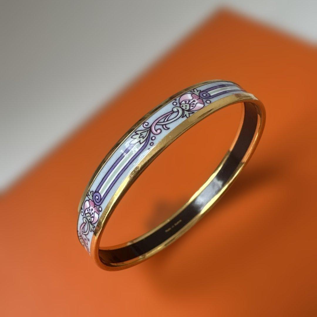 美品　エルメス バングル ブレスレット HERMES 七宝焼　エマイユ