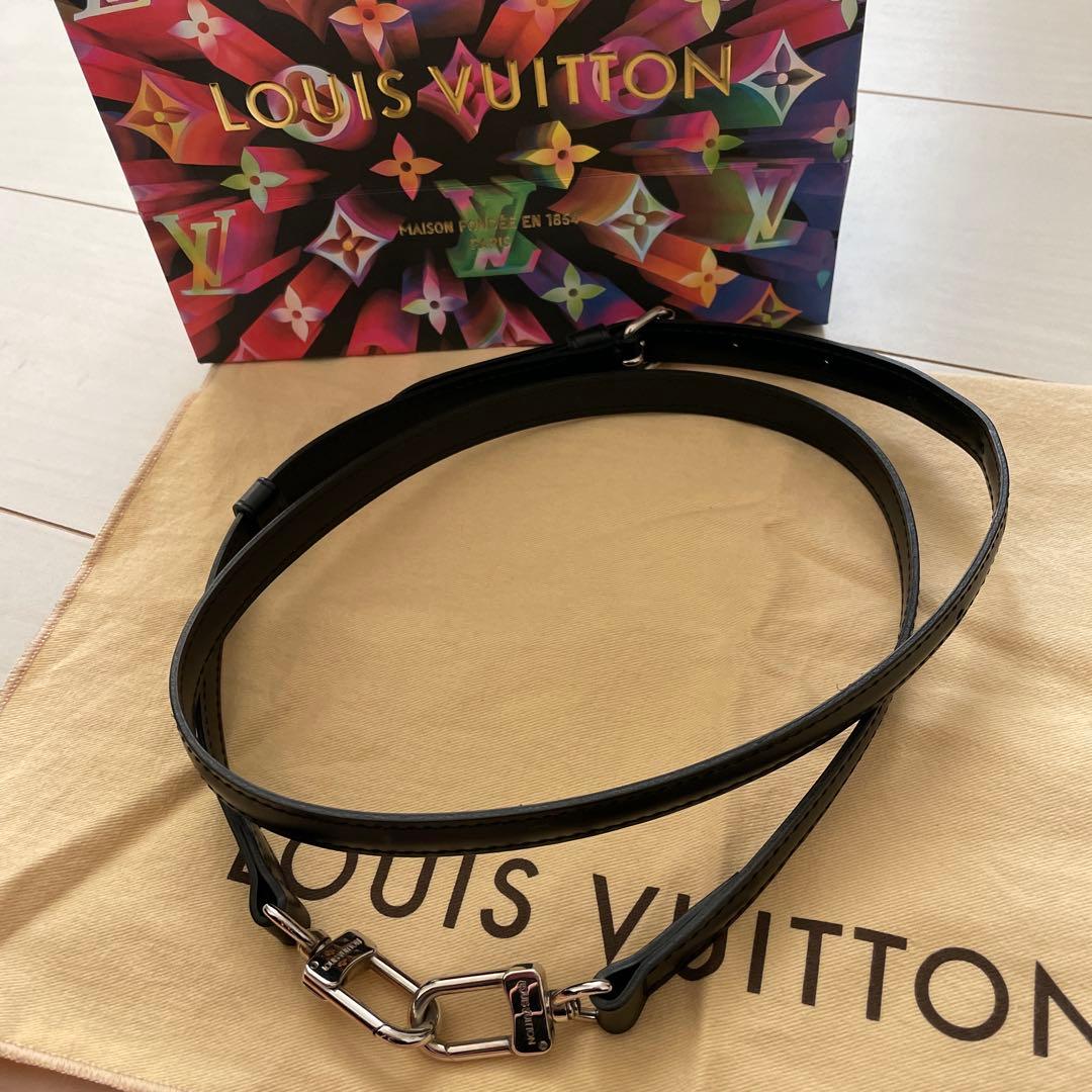 Louis Vuitton レザーショルダーストラップ ブラック