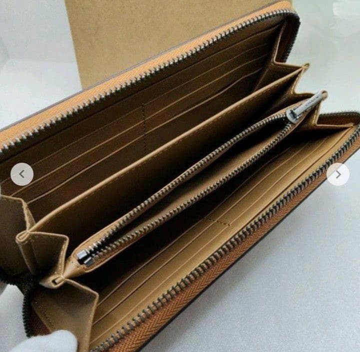 新品未使用コーチ長財布ホース&キャリッジオレンジブラウンレディースメンズ送料無料