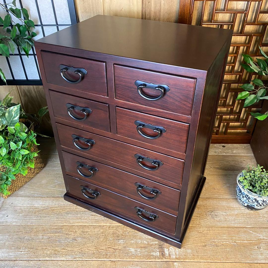 期間限定！セール中！民芸家具桐材多引き出しチェストタンスD48㎝×65㎝