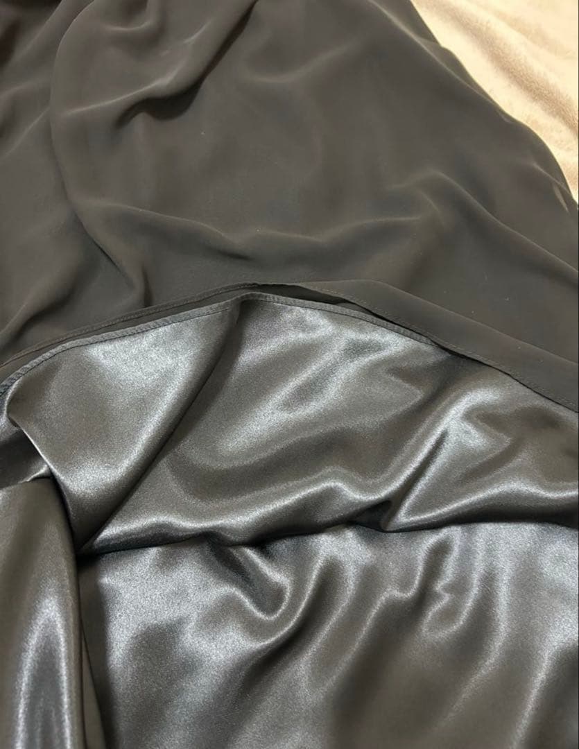 【美品】Rire fete リルフェテ パールデザインシフォンドレス 9号