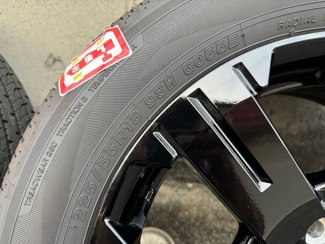 ［美品］三菱デリカD5 純正 タイヤホイール シャモニー ブラックアルミホイール