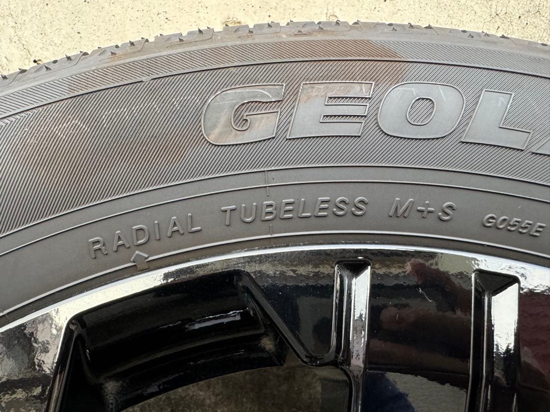 ［美品］三菱デリカD5 純正 タイヤホイール シャモニー ブラックアルミホイール