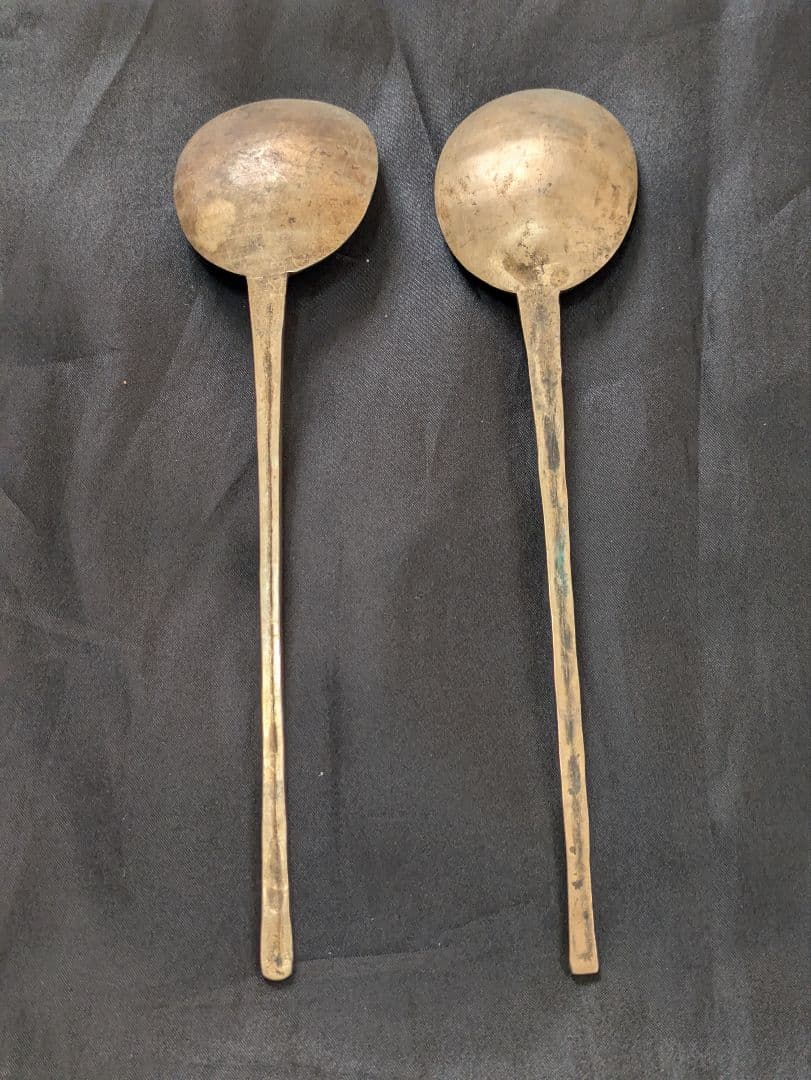 スッカラ　韓国　スプーン アンティーク 真鍮 ブラス 古道具 くらし　レトロ