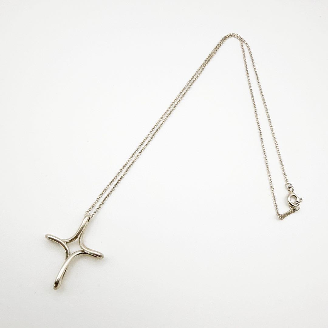 2982-1 人気✨Tiffany インフィニティクロス　ネックレス　SV925