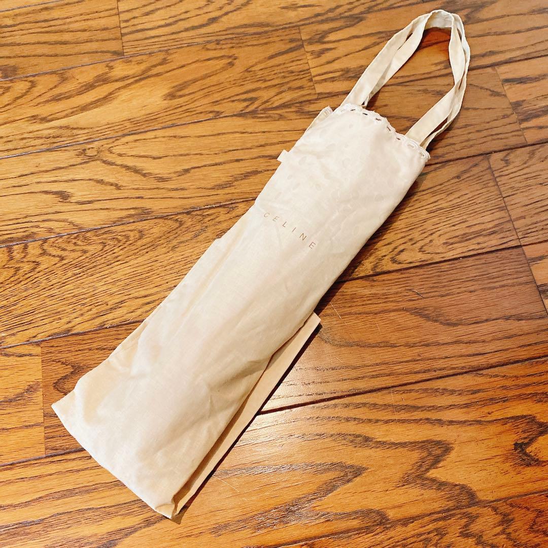 CELINE ベージュ 折りたたみ日傘