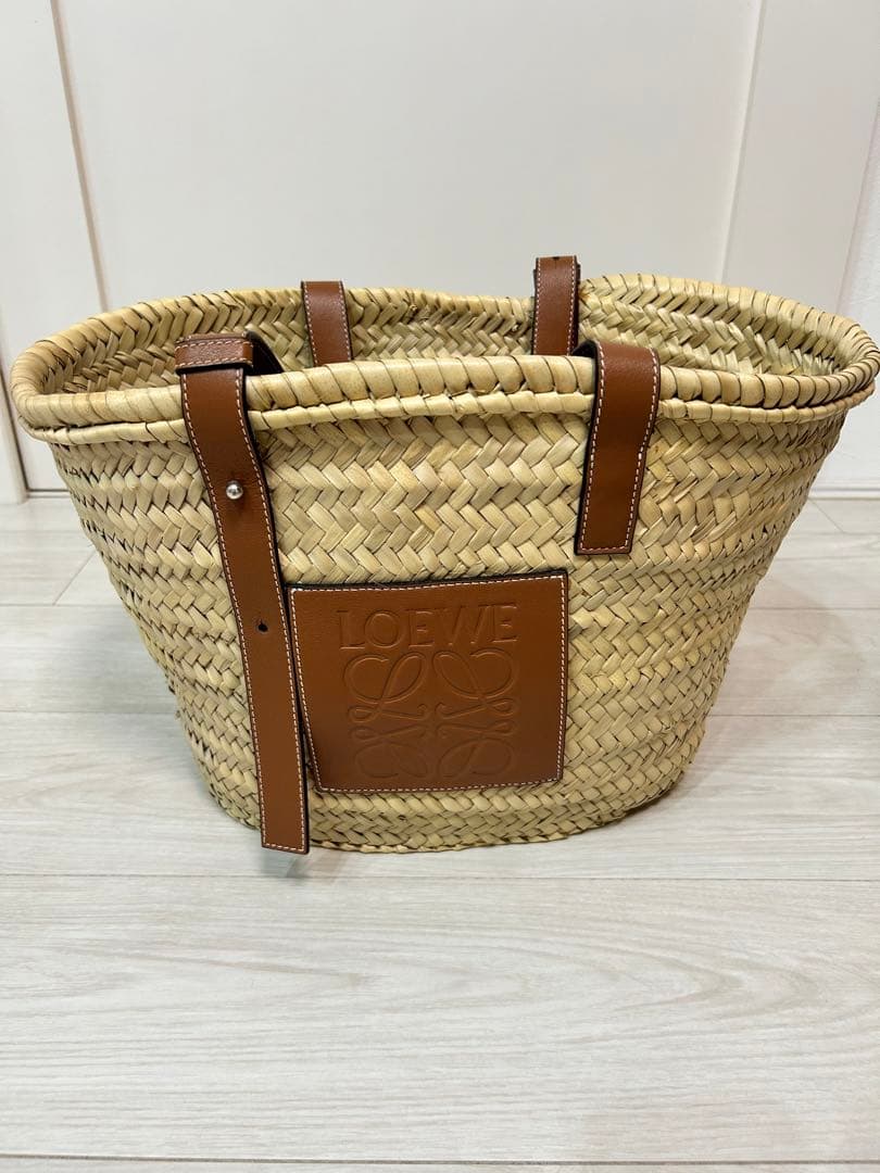 LOEWE ストロー かごバッグ ベージュ