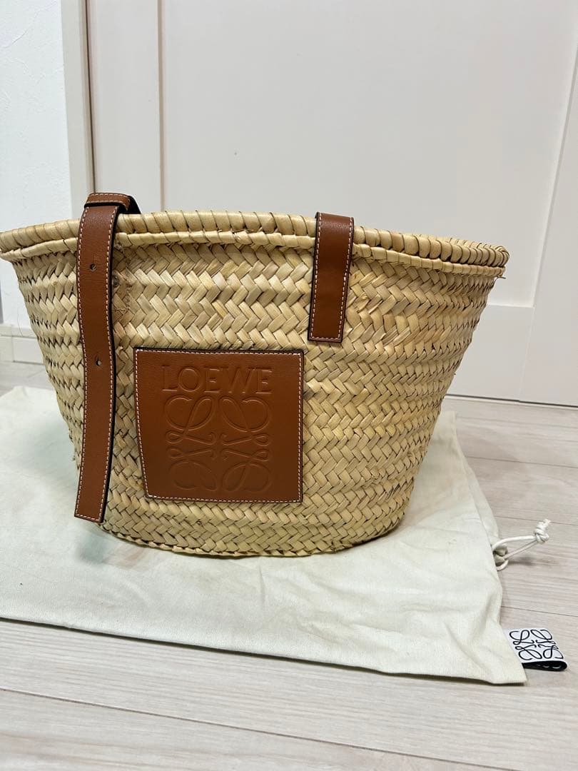 LOEWE ストロー かごバッグ ベージュ