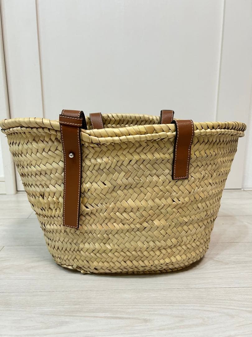 LOEWE ストロー かごバッグ ベージュ