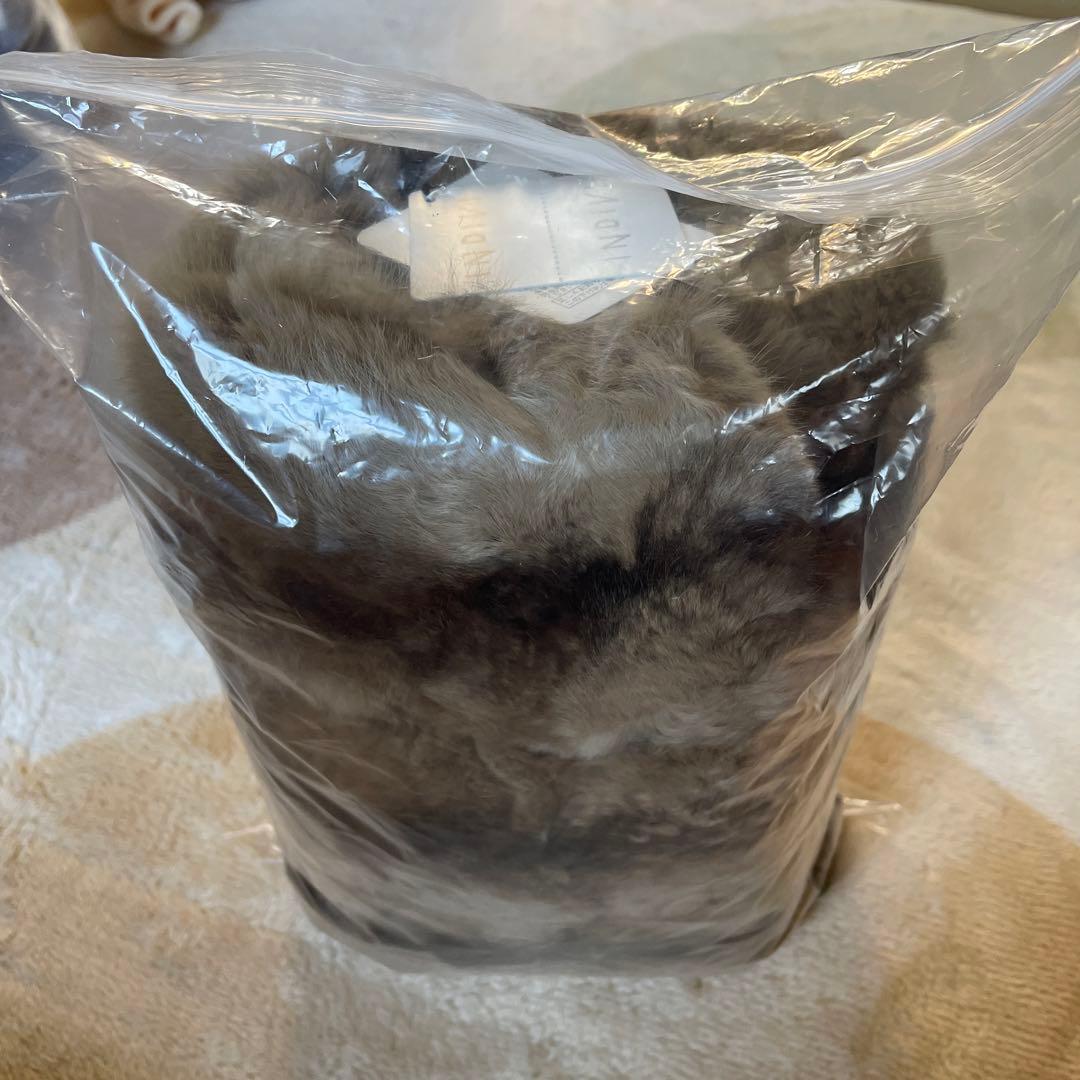 INDIVI ラビットファー　スヌード　ブラウン　タグ付き