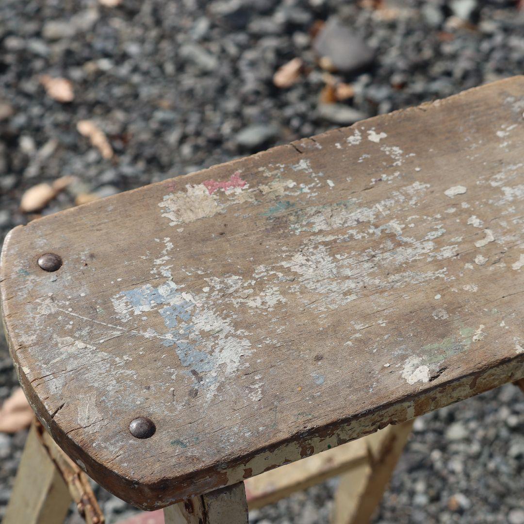 アンティーク ビンテージ 木製ラダー 脚立 ディスプレイ 飾り台 インテリア雑貨